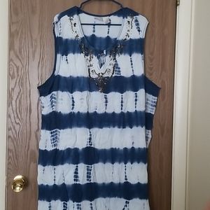 Roaman's tie dye swim dress